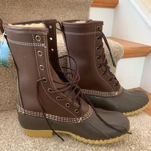 LL bean shearling lined 10 inch boots